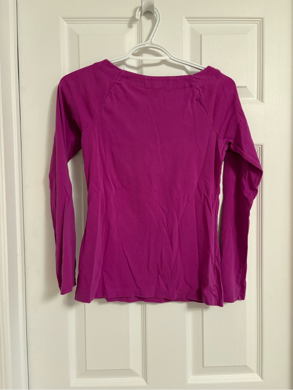 Ralph Lauren Long-Sleeve Boatneck Top in Magenta - Picture 2 of 3